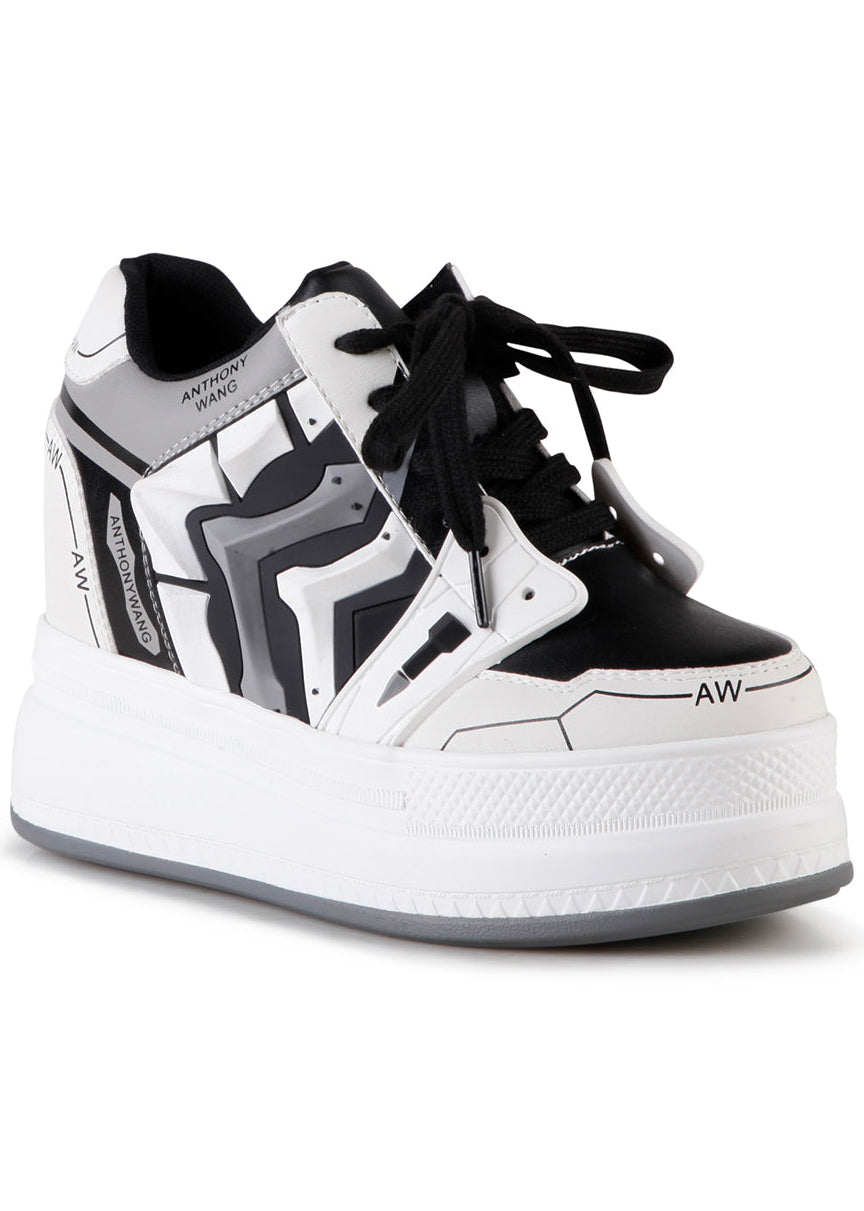  QUINCE 02 Cyber Storm White Platform Sneakers