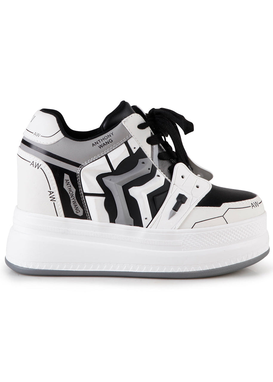  QUINCE 02 Cyber Storm White Platform Sneakers
