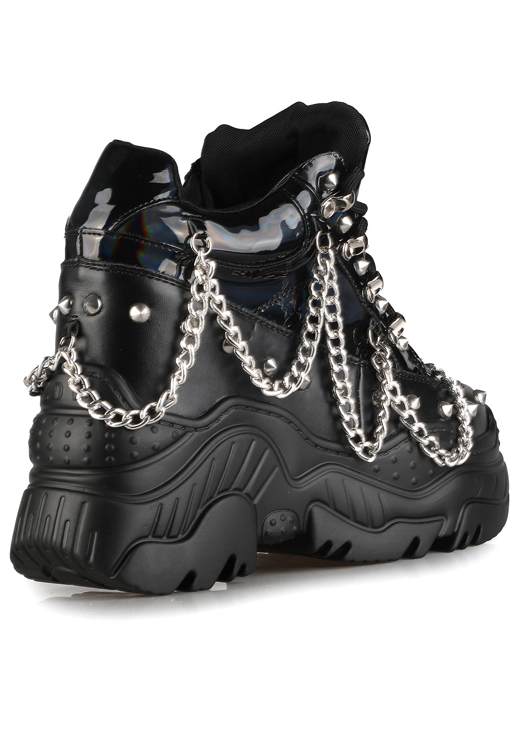  SPACE CANDY Interstellar Black Hologram Platform Sneaker