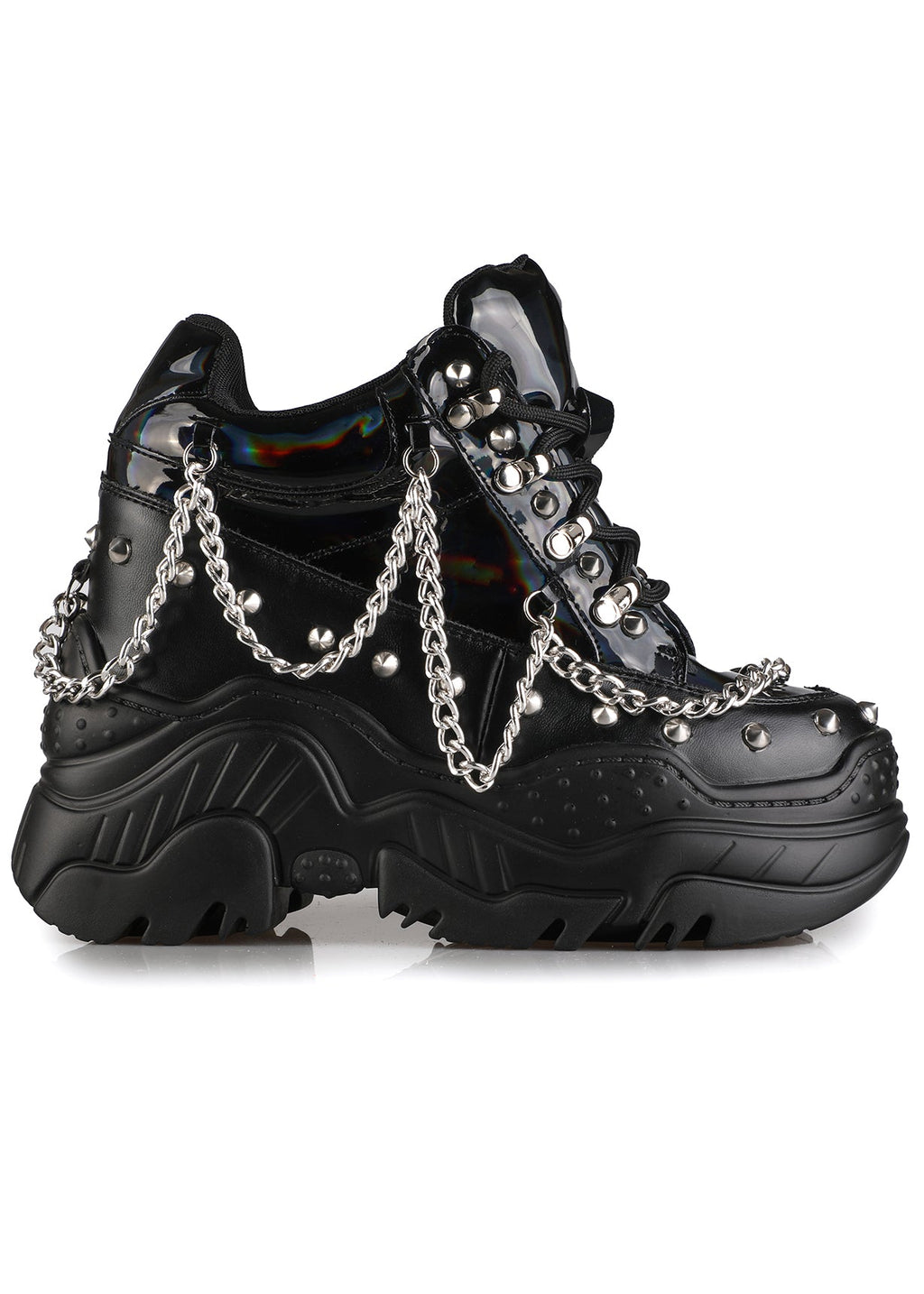  SPACE CANDY Interstellar Black Hologram Platform Sneaker