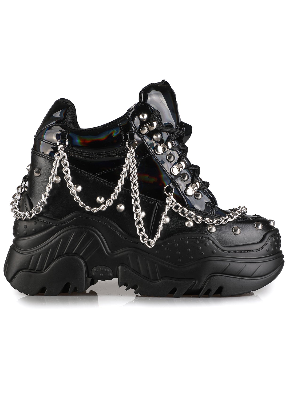  SPACE CANDY Interstellar Black Hologram Platform Sneaker