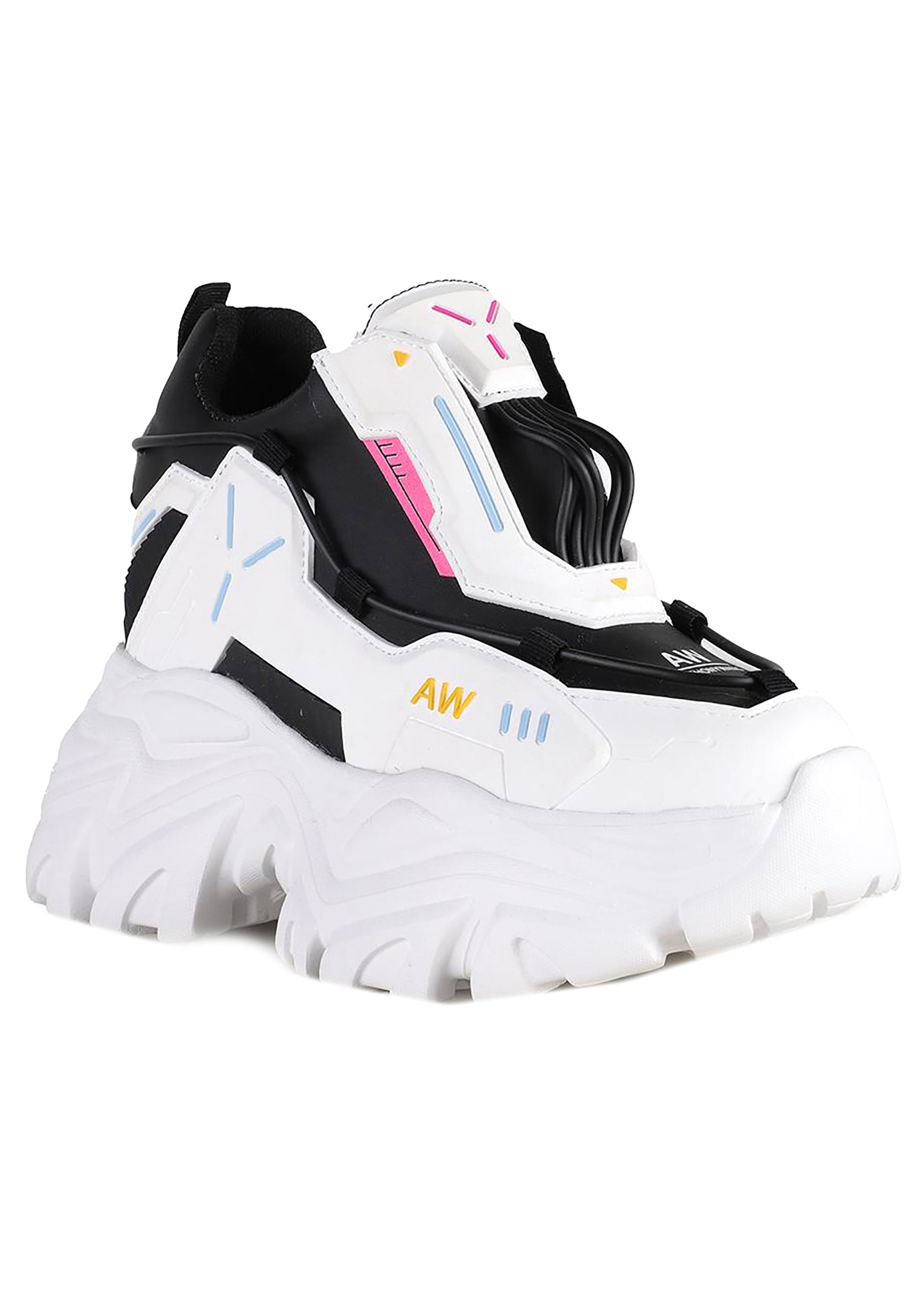  WATERMELON 04 Neo Genesis White Platform Sneakers