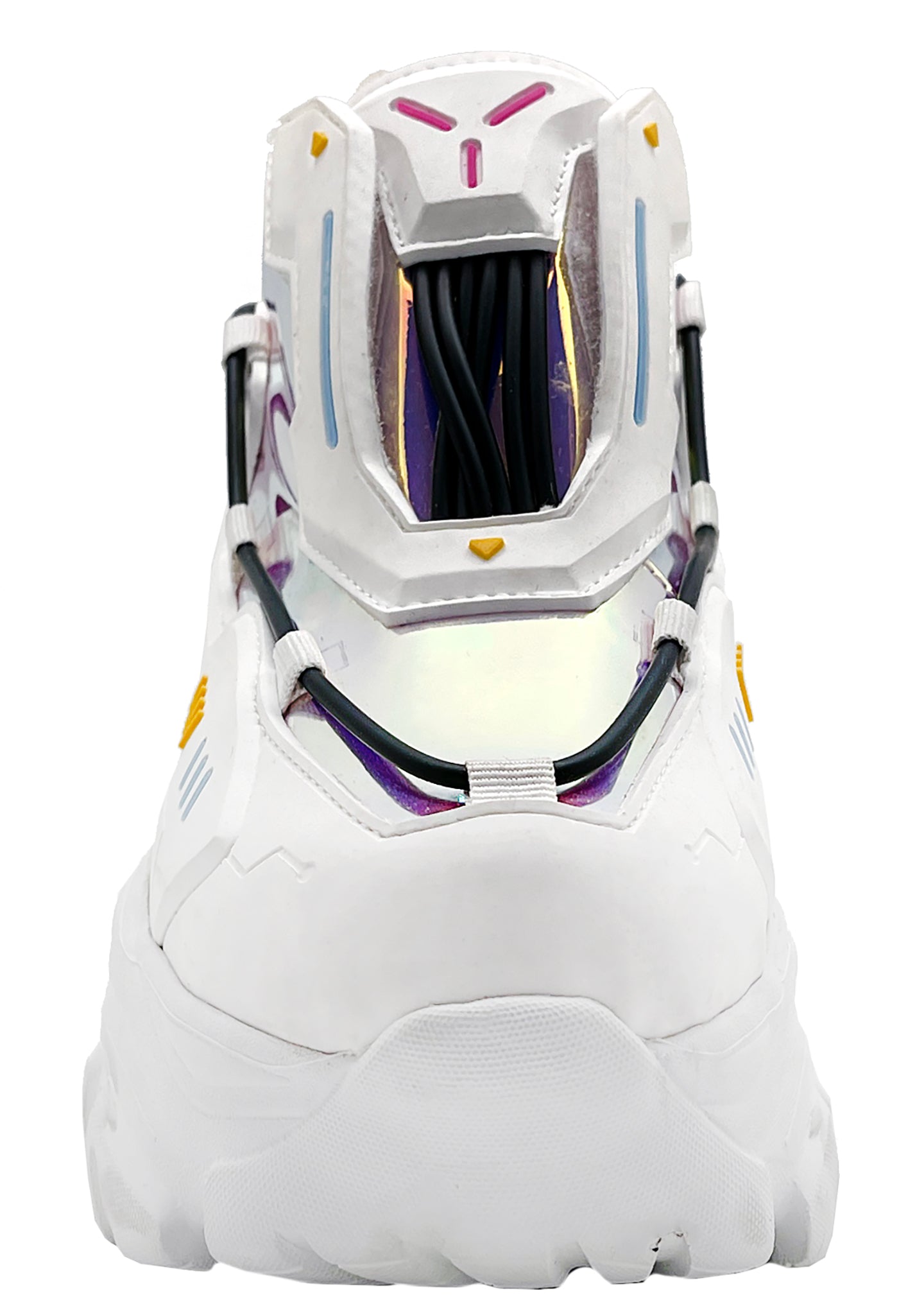  X LASR Exclusive Watermelon 04 Cybernetic White Platform Sneakers
