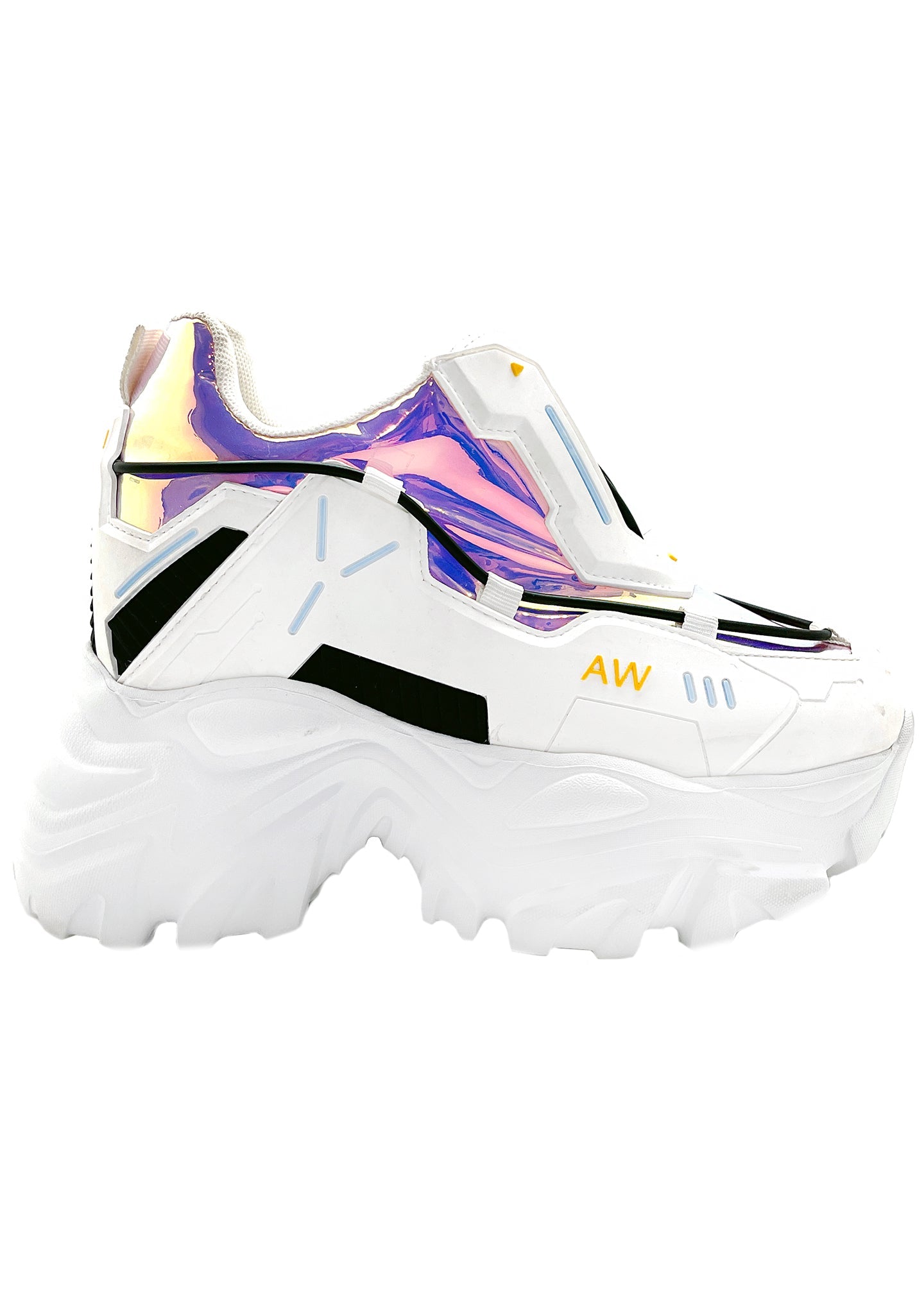  X LASR Exclusive Watermelon 04 Cybernetic White Platform Sneakers
