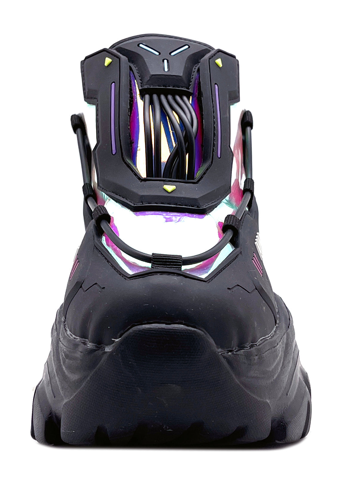  X LASR Exclusive Watermelon 04 Neuromancer Hologram Black Platform Sneakers