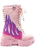  X WTF MTF Sweet Inferno Pink Platform Boots