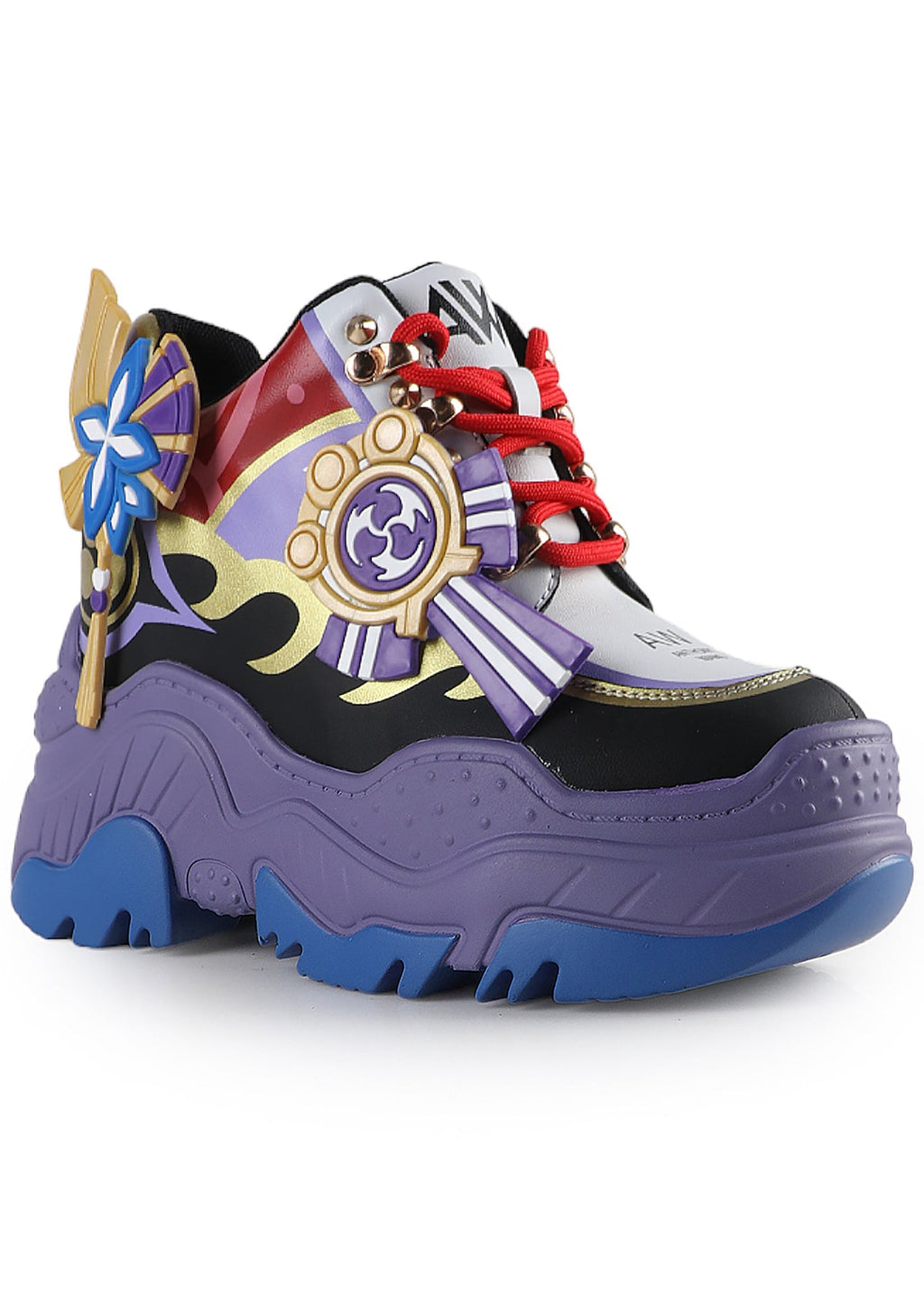  Genshin Impact Raiden Shogun Anime Purple Platform Sneakers
