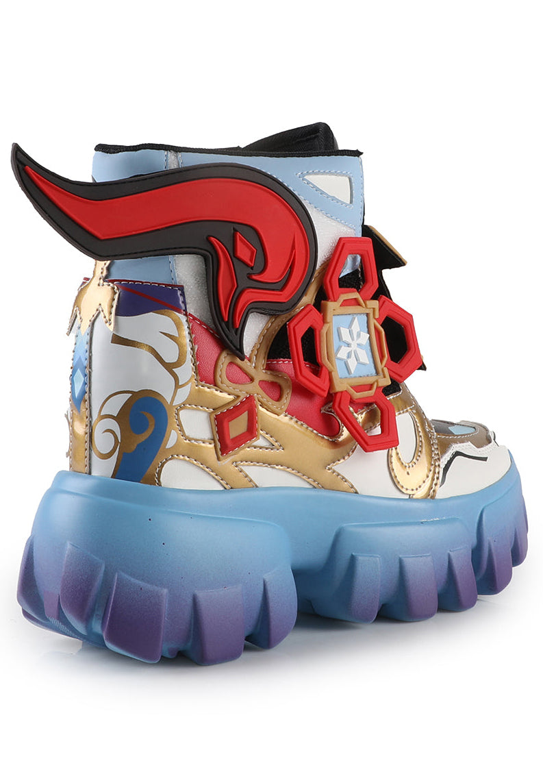  Genshin Impact Ganyu Anime Blue Platform Sneakers