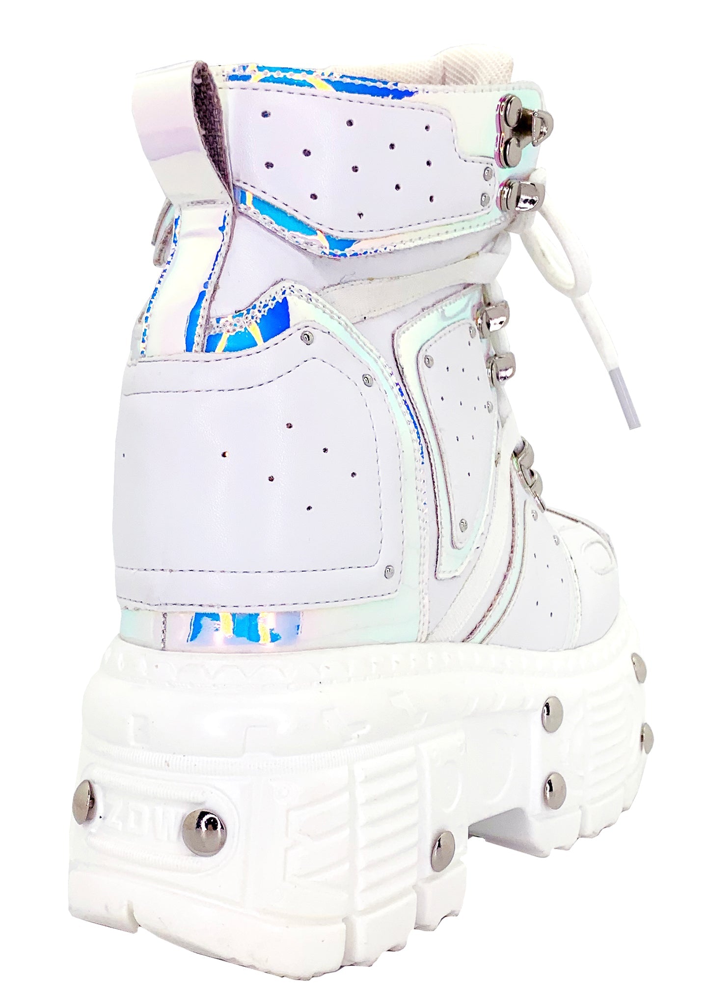  X LASR Exclusive Mangosteen 05 Digital Dream White Platform Wedge Sneakers