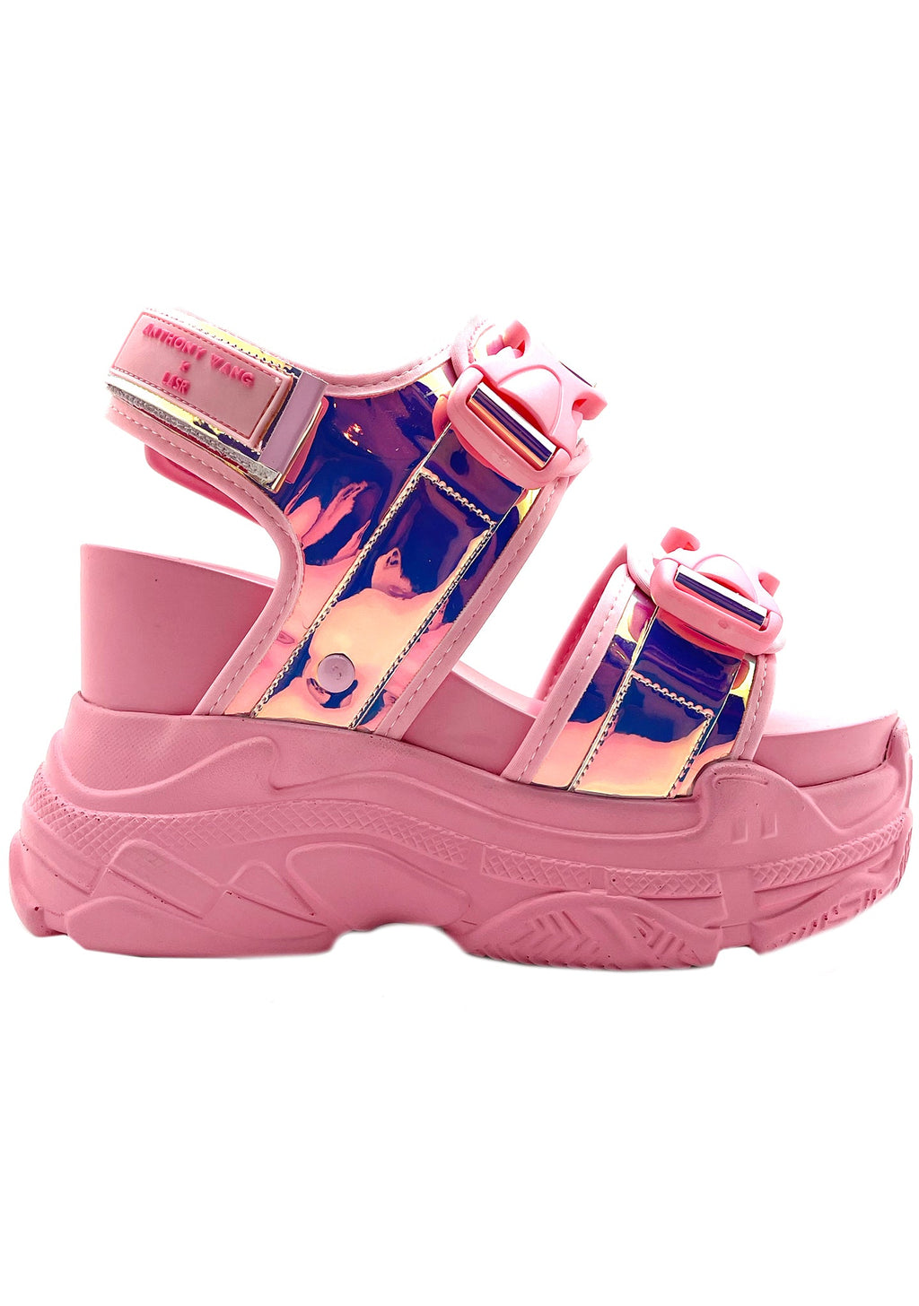  X LASR Exclusive Peach 02 Electric Barbie Pink Platform Sandals