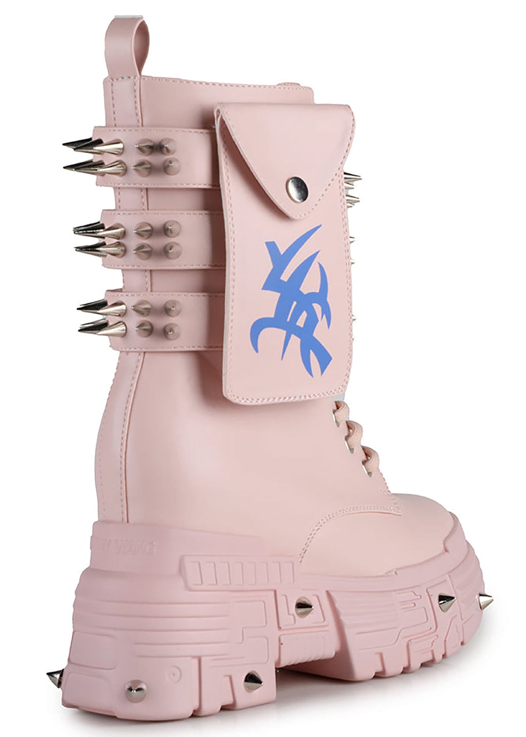  X WTF CV Chem Baby Metal Pink Platform Boots