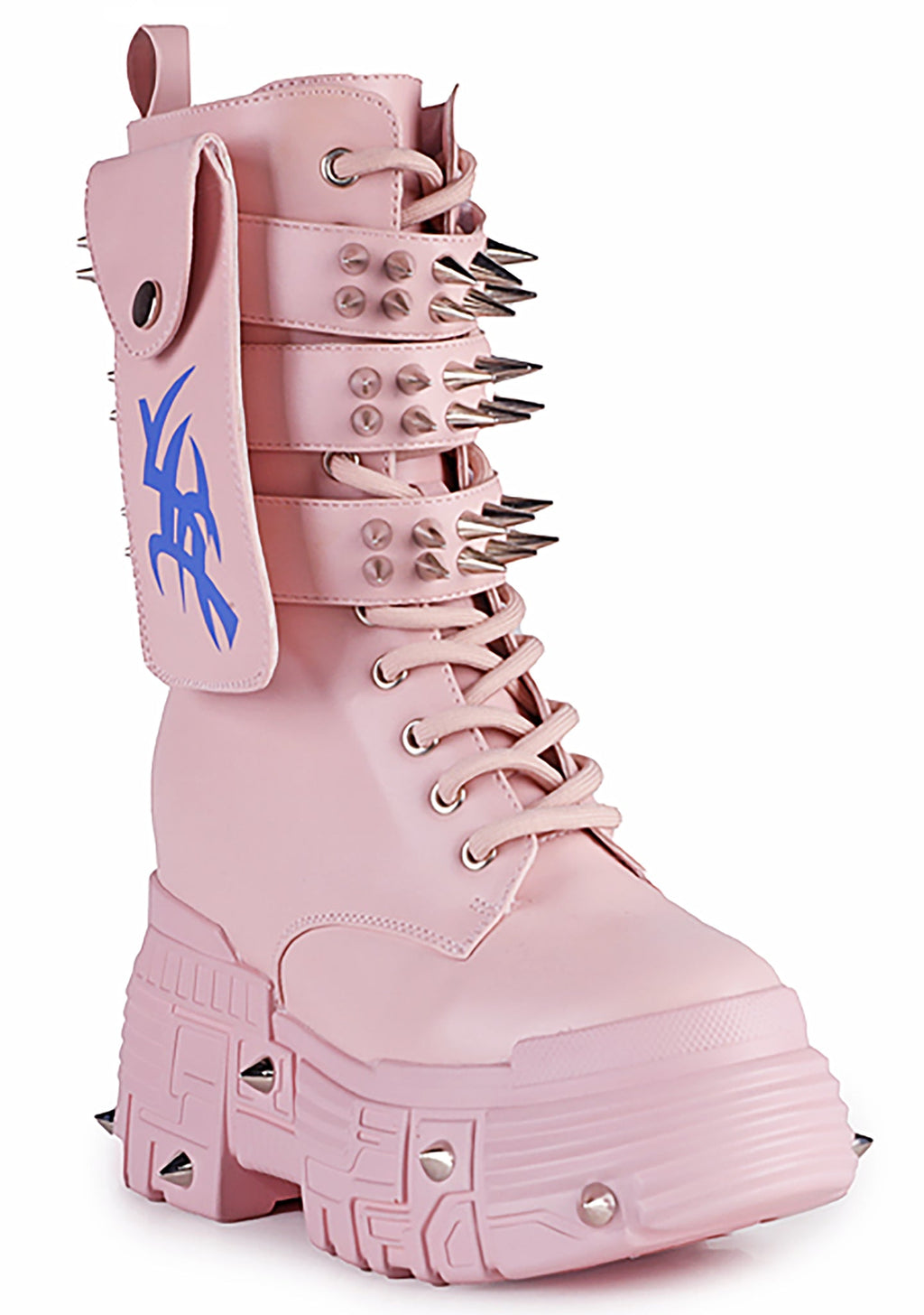 X WTF CV Chem Baby Metal Pink Platform Boots