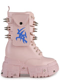  X WTF CV Chem Baby Metal Pink Platform Boots