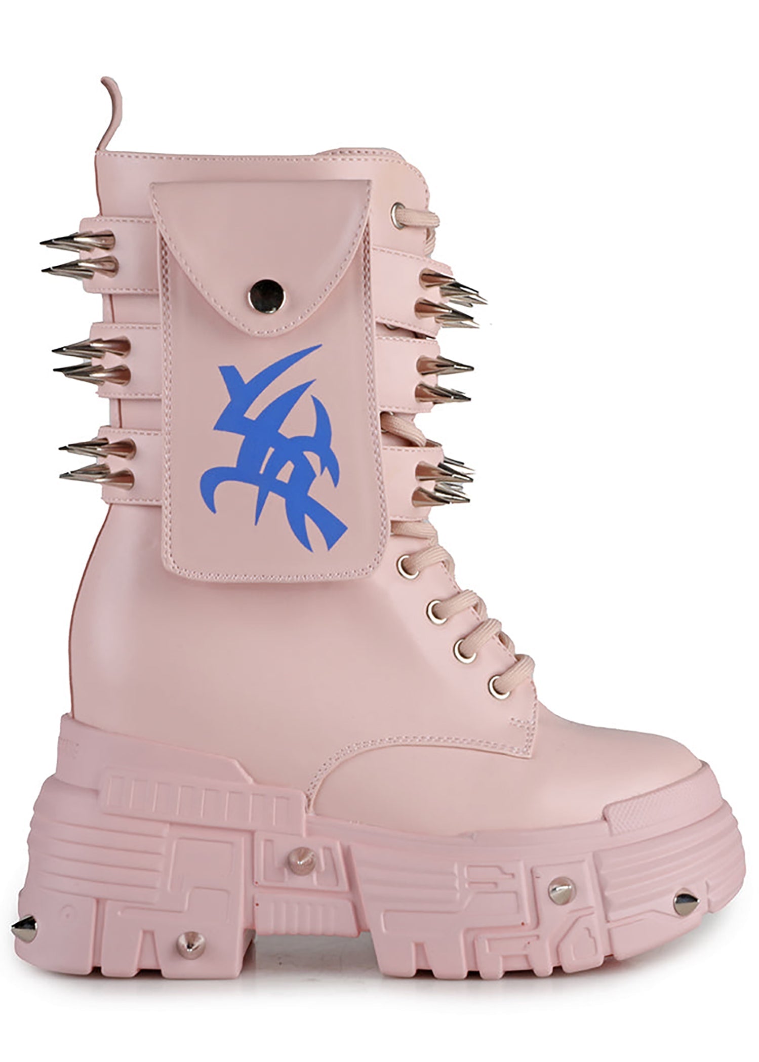  X WTF CV Chem Baby Metal Pink Platform Boots