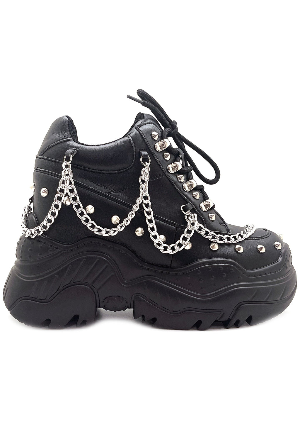  SPACE CANDY Problem Child Black Platform Sneakers