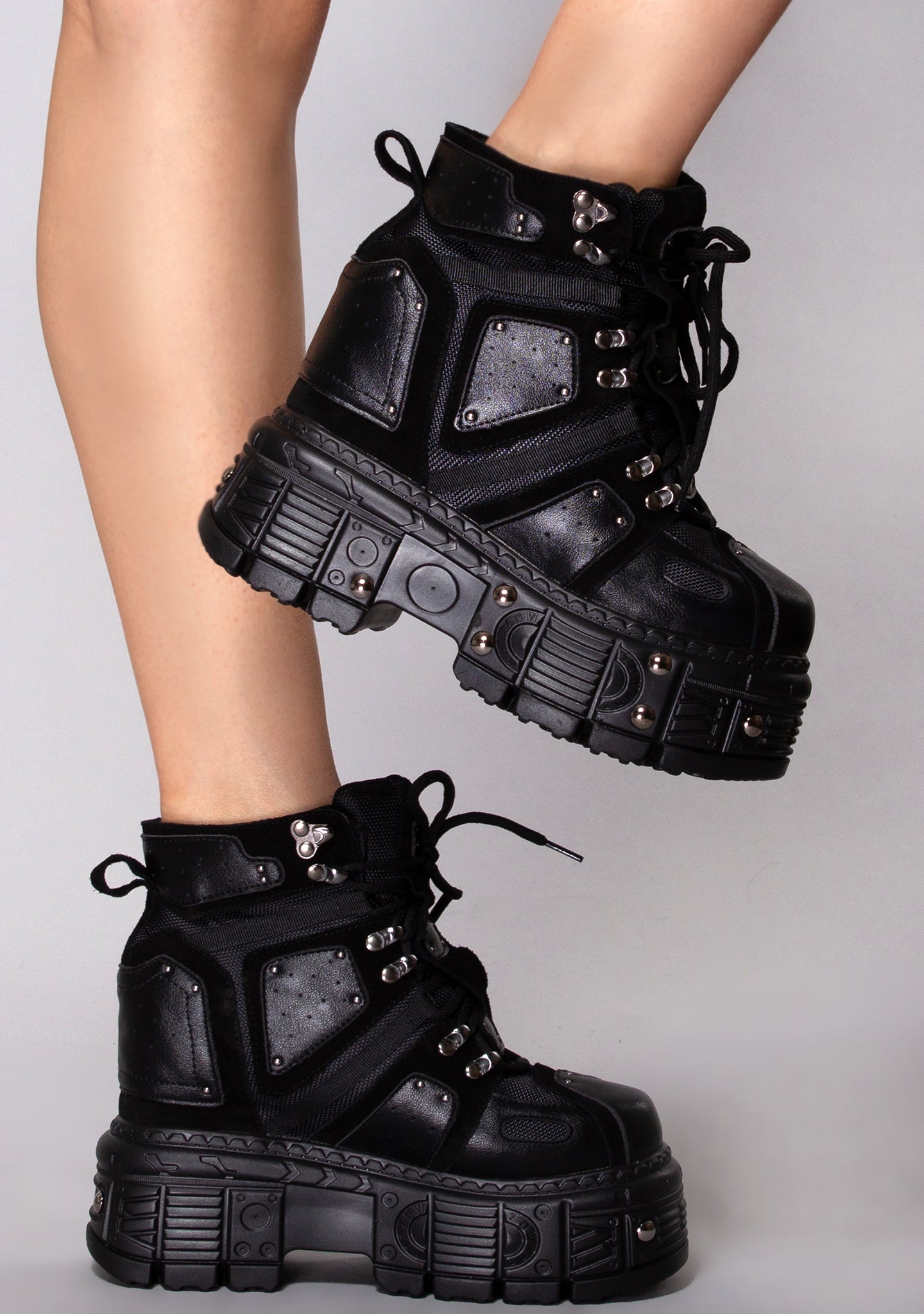  X LASR Exclusive Mangosteen 05 Gone Rogue Black Platform Sneakers