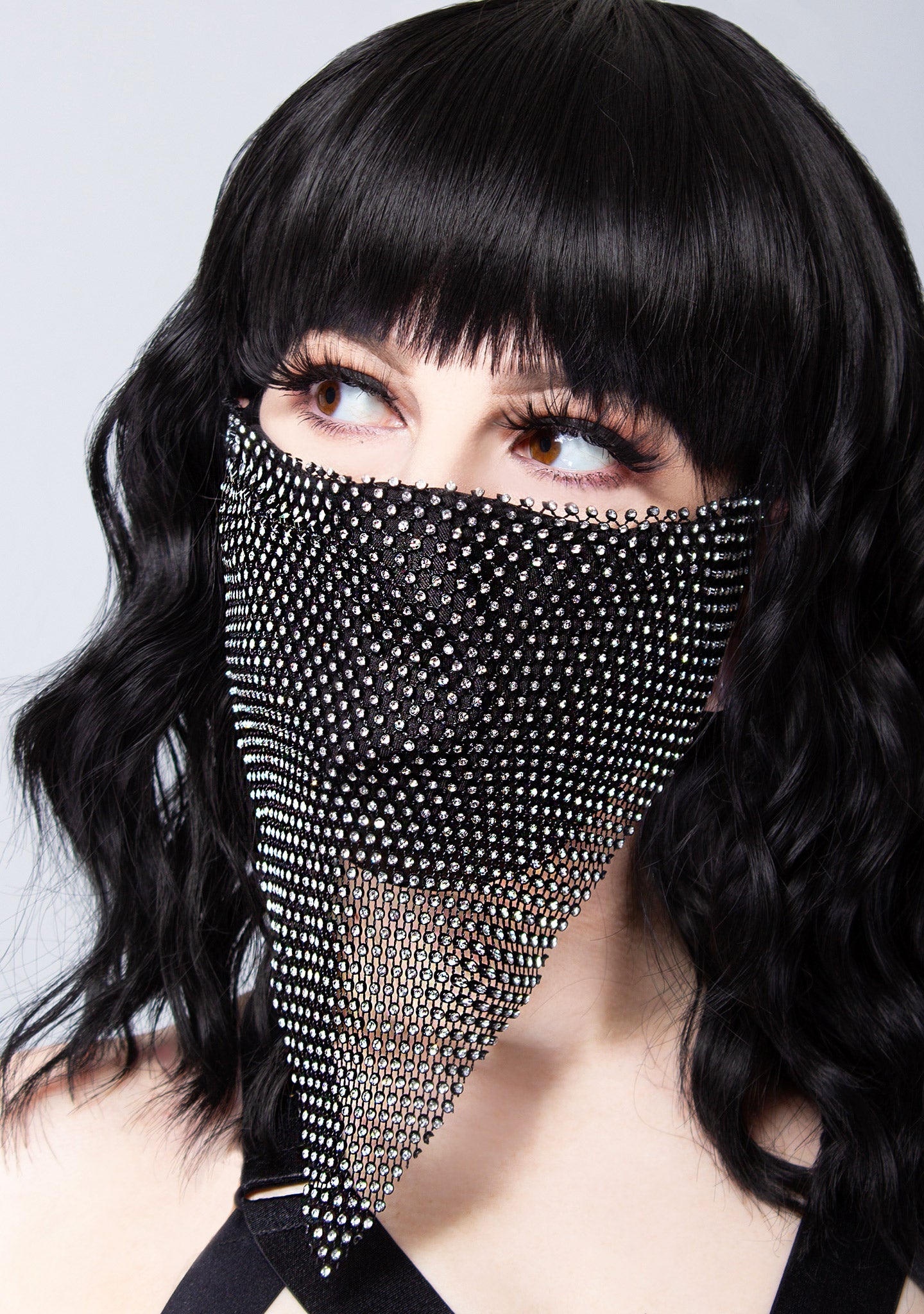  Mesmerized Rhinestone Face Mask