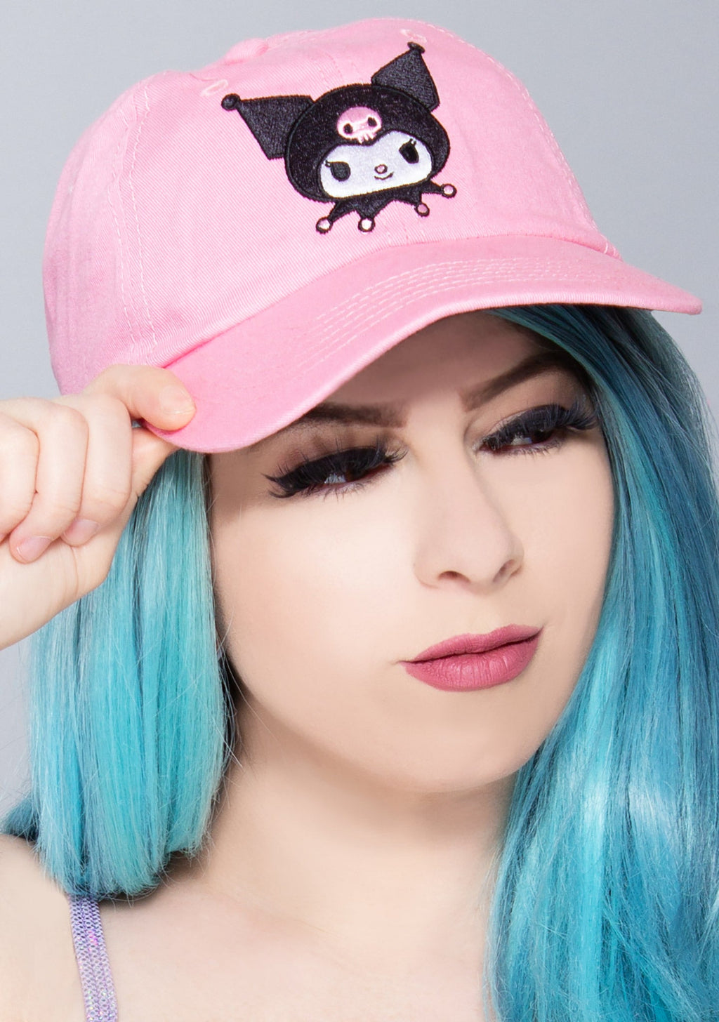 Bioworld Sanrio Kuromi Embroidered Raglan Hat