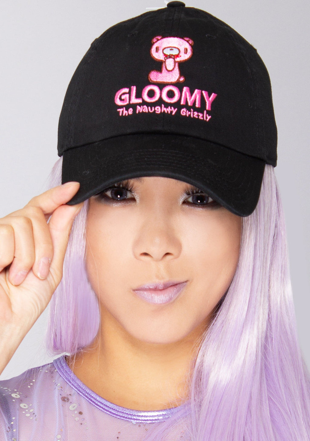 Bioworld Gloomy Bear Embroidered Raglan Hat