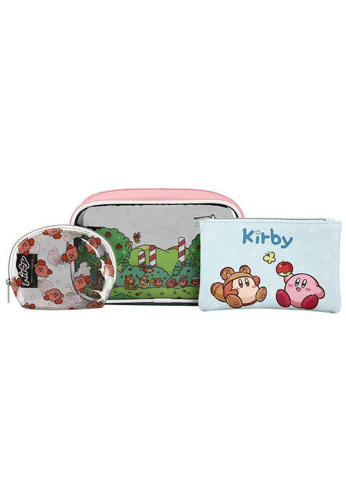 Bioworld Nintendo Kirby Picnic 3 PC Cosmetic Bag Set