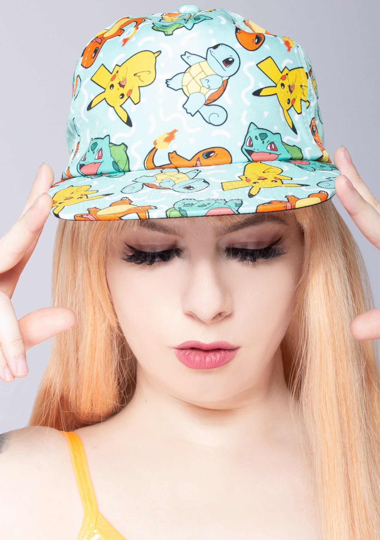 Bioworld Pokemon Starters AOP Snapback Hat