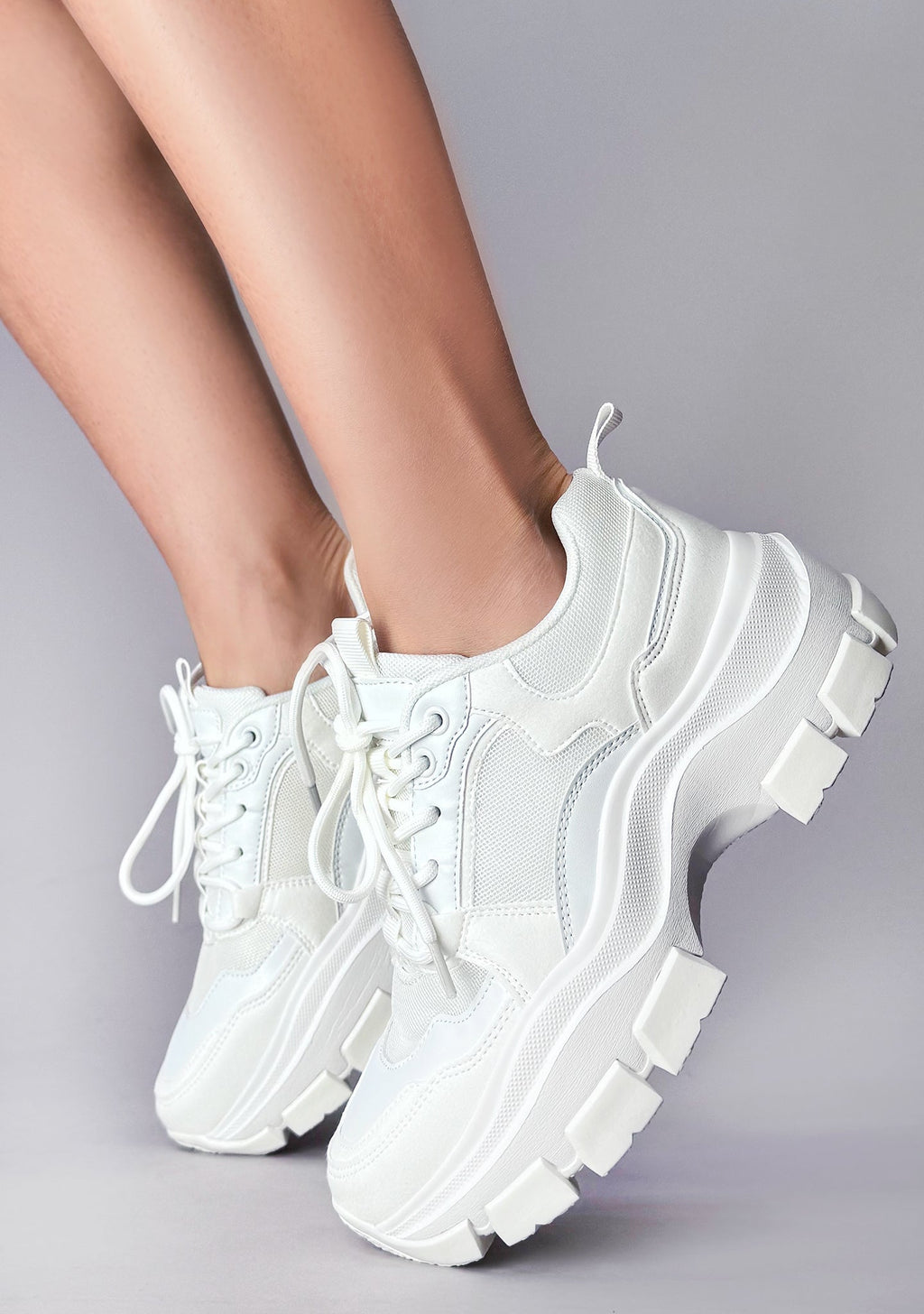  DAMIAN 03 Elevation White Platform Sneakers