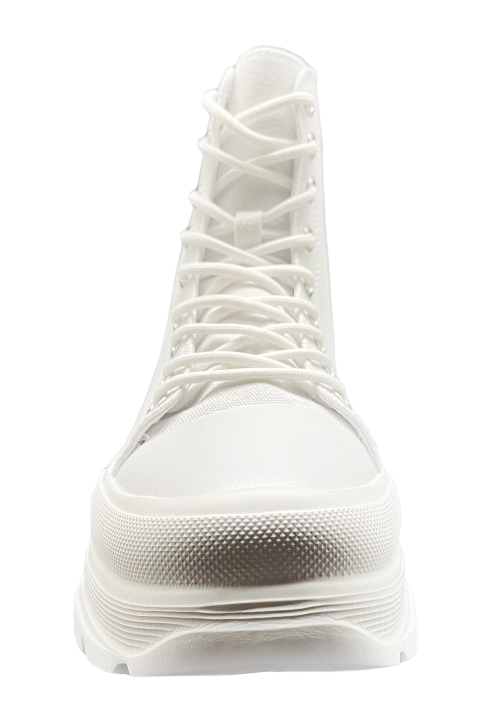  BELLE The White Room White Platform Sneakers