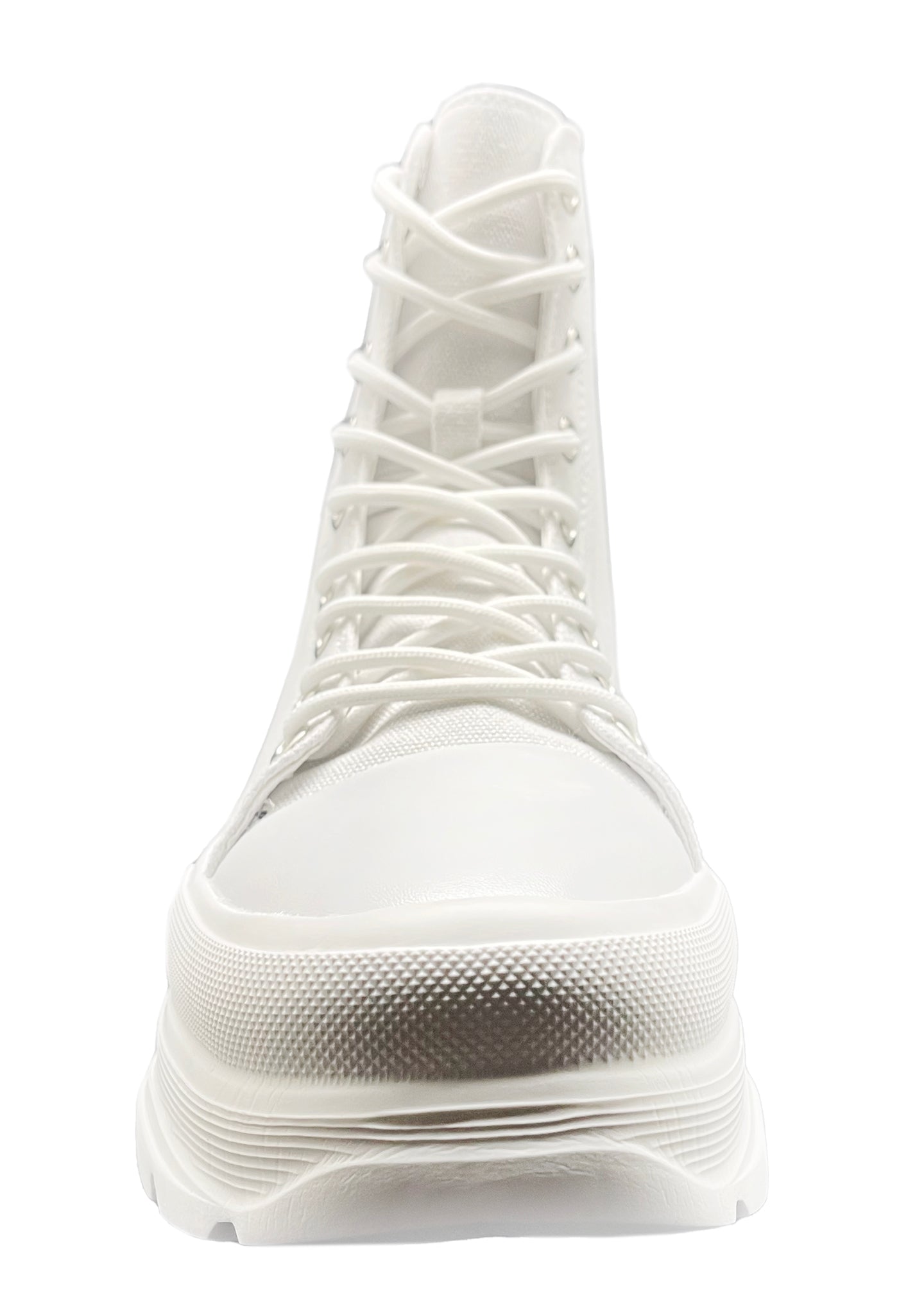 BELLE The White Room White Platform Sneakers