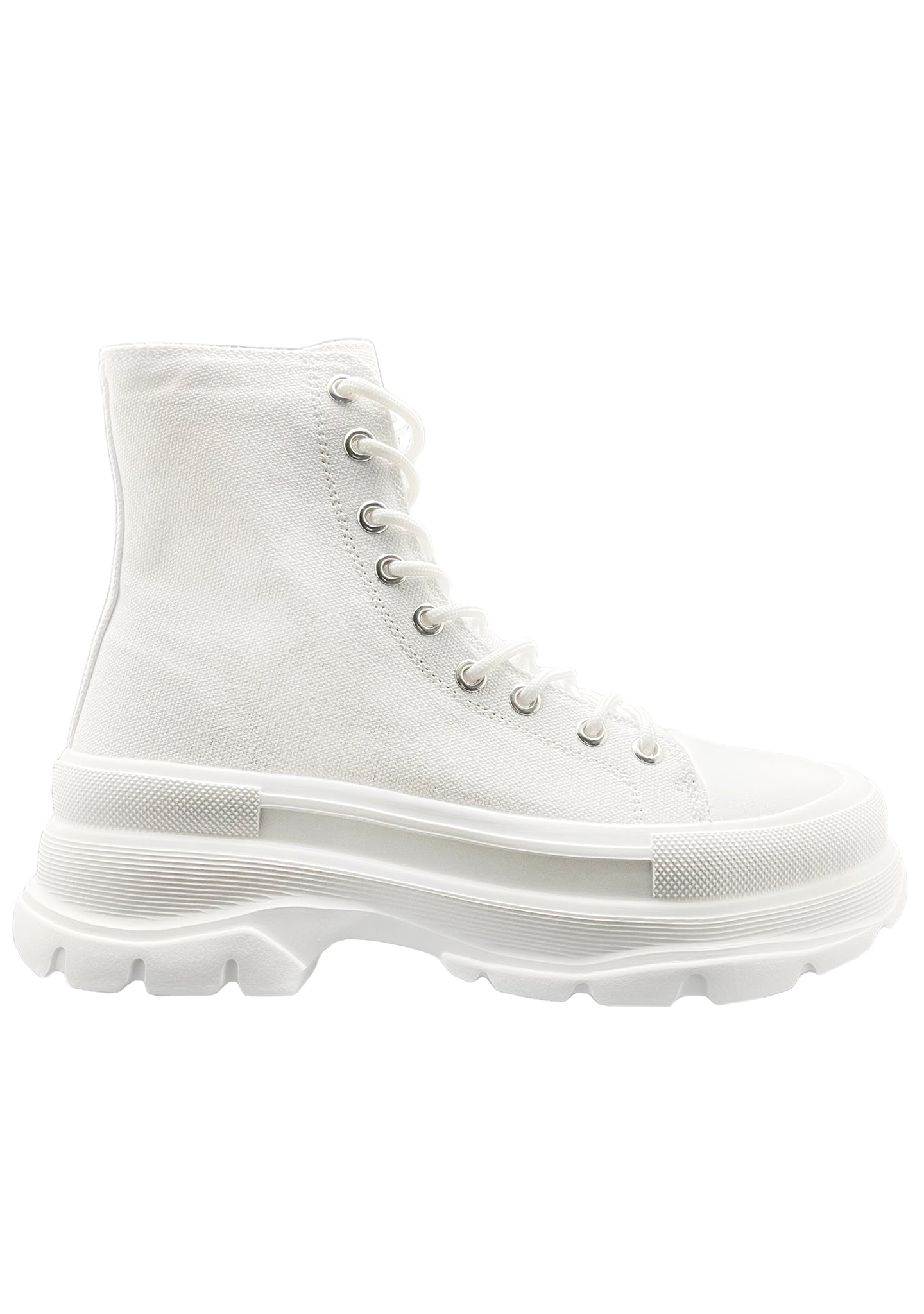  BELLE The White Room White Platform Sneakers