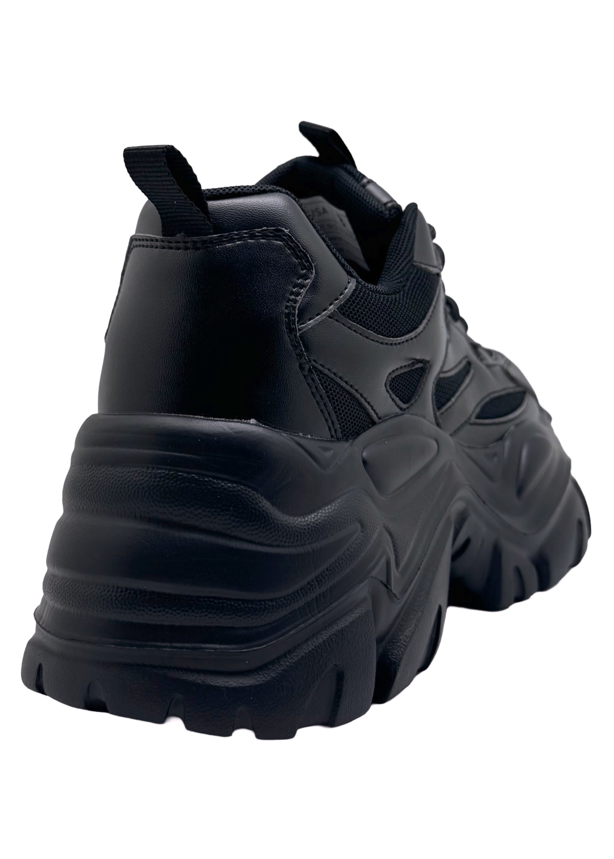  BLAIR 06 Pitch Black Platform Sneakers