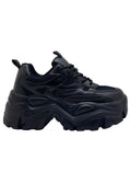  BLAIR 06 Pitch Black Platform Sneakers