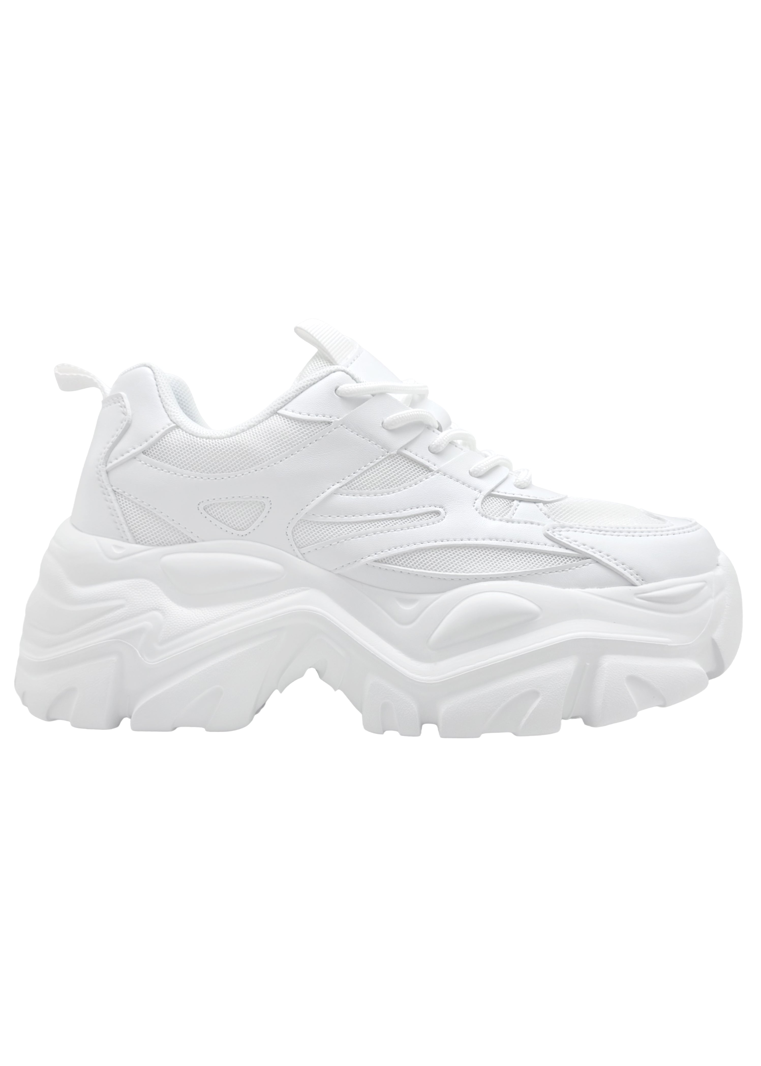  BLAIR 06 White Beam White Platform Sneakers