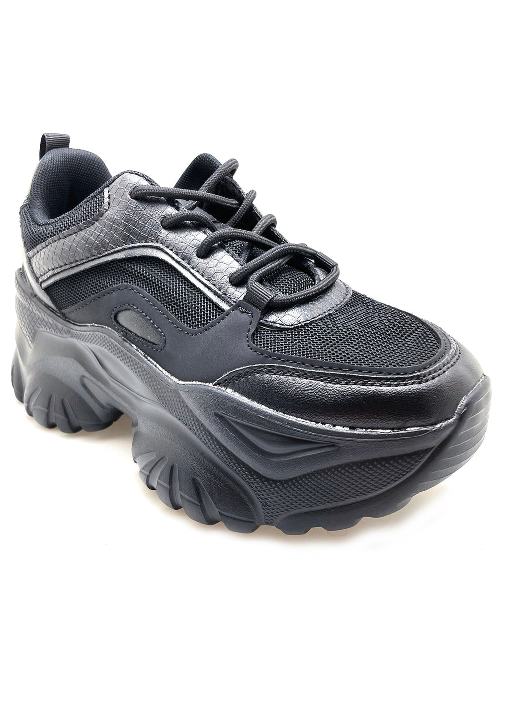  HANNA Blackout Beat Black Platform Sneakers
