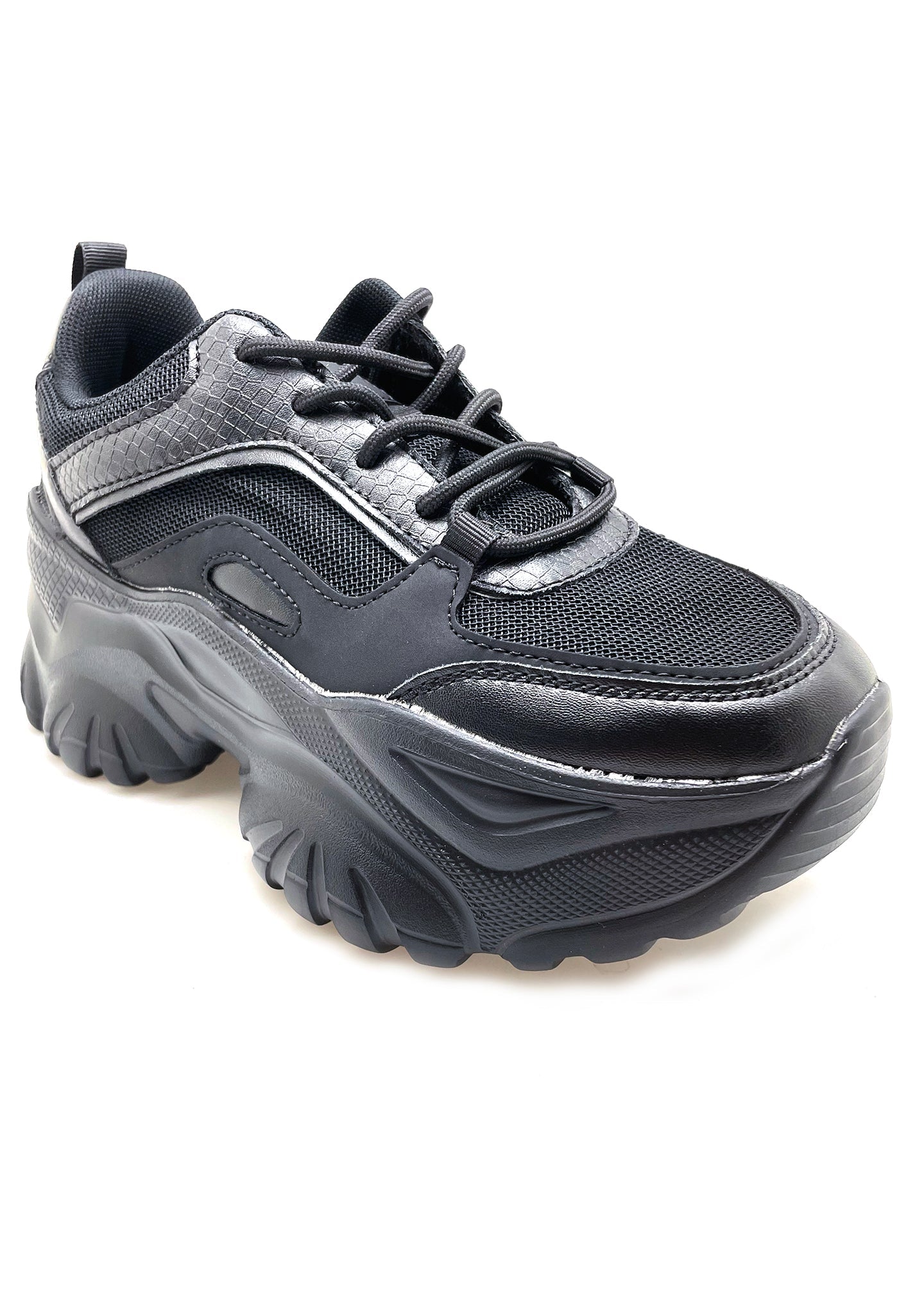  HANNA Blackout Beat Black Platform Sneakers