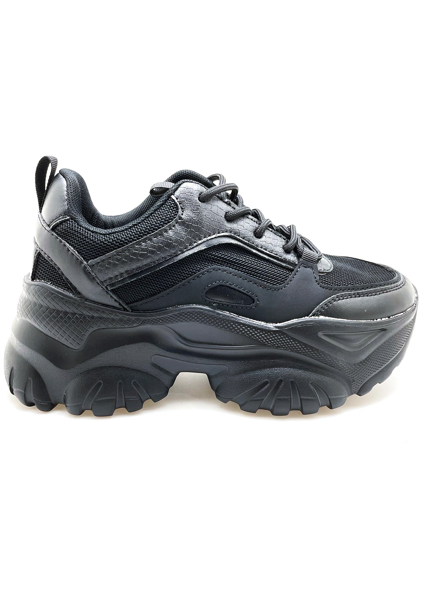  HANNA Blackout Beat Black Platform Sneakers