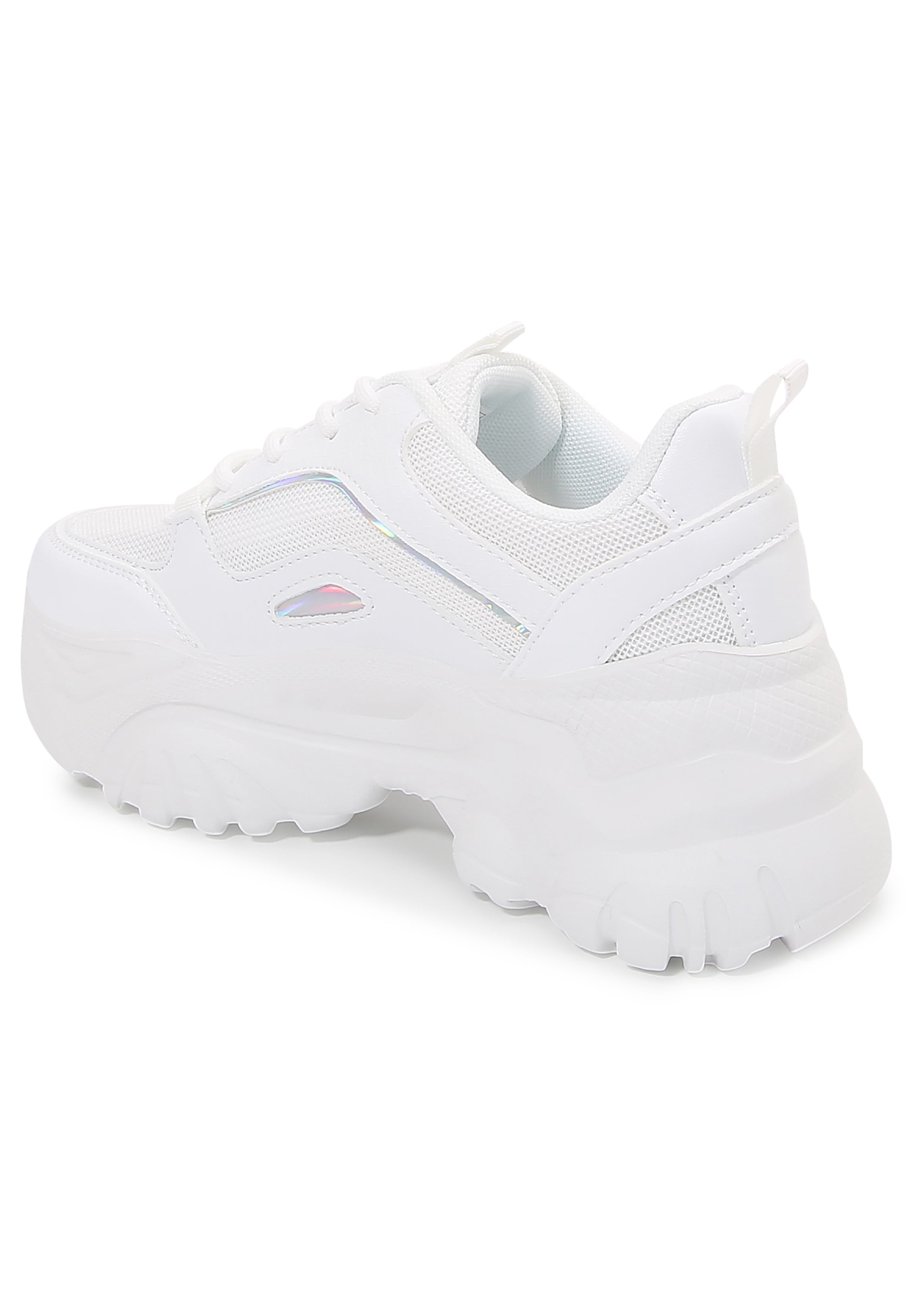  HANNA Cyber Pulse White Platform Sneakers