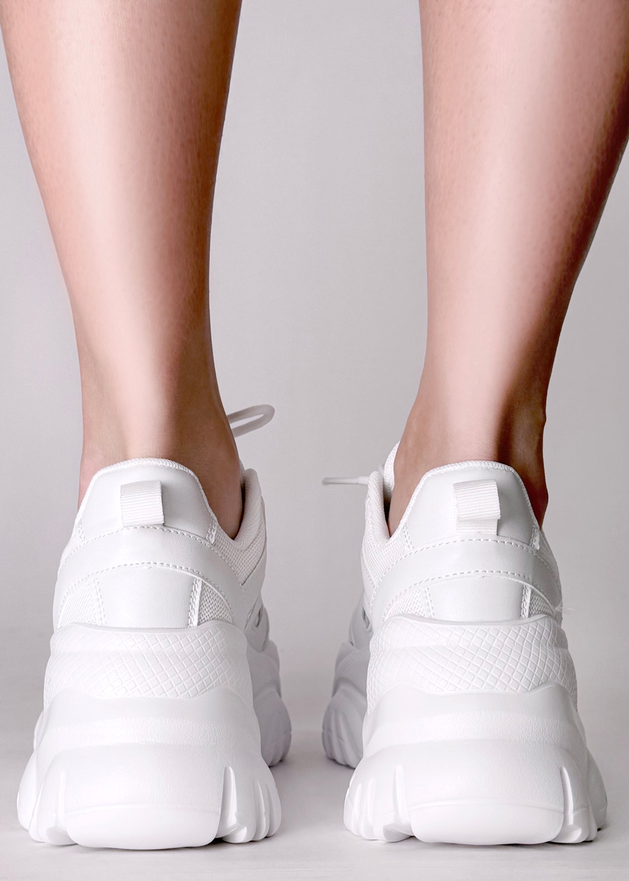  HANNA Cyber Pulse White Platform Sneakers