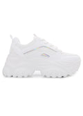  HANNA Cyber Pulse White Platform Sneakers