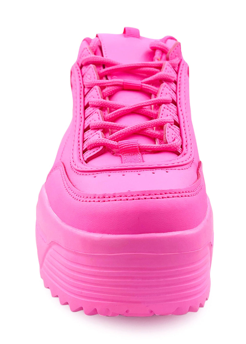  LILY 5005 Neon Riot Hot Pink Platform Sneakers