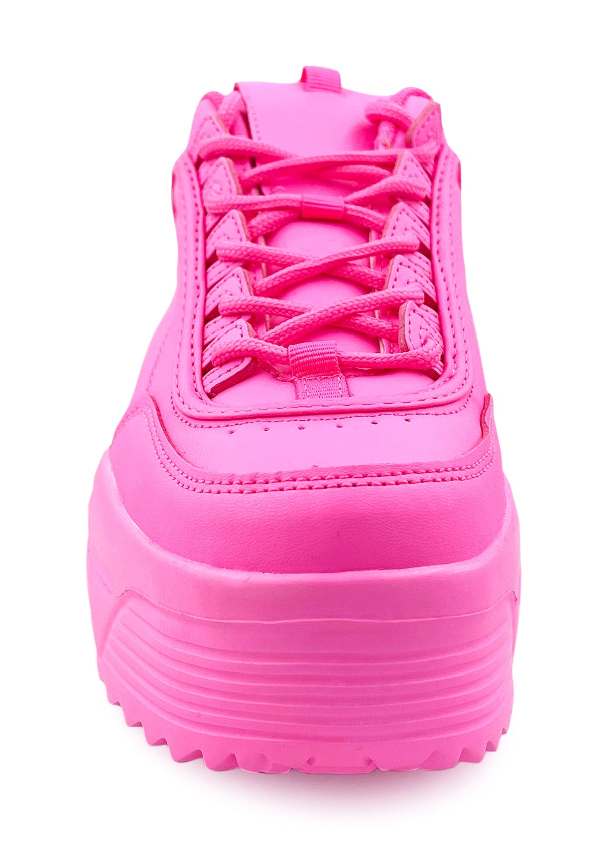  LILY 5005 Neon Riot Hot Pink Platform Sneakers