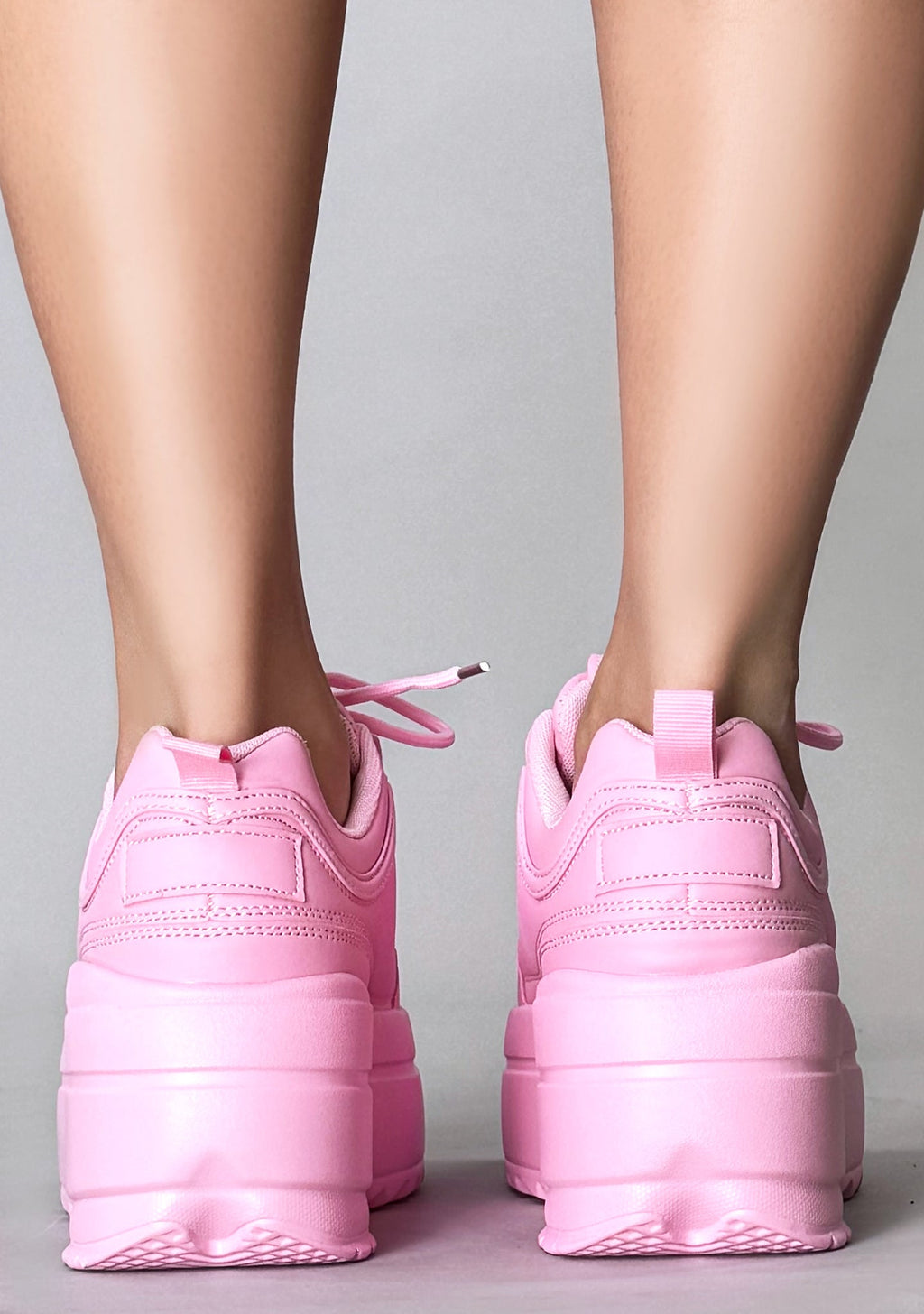  LILY 5005 Sugar Pop Pink Platform Sneakers
