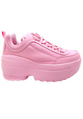  LILY 5005 Sugar Pop Pink Platform Sneakers