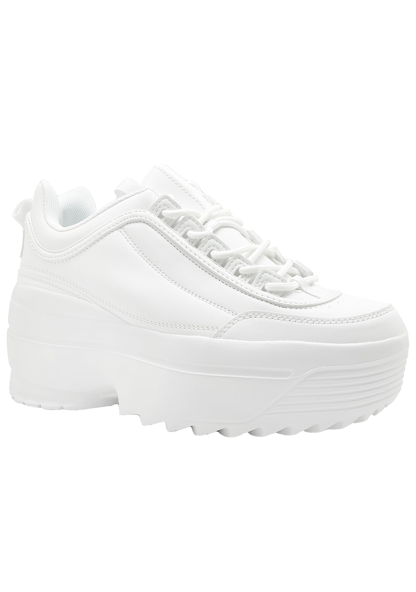  LILY 5005 Dream Cypher White Platform Sneakers