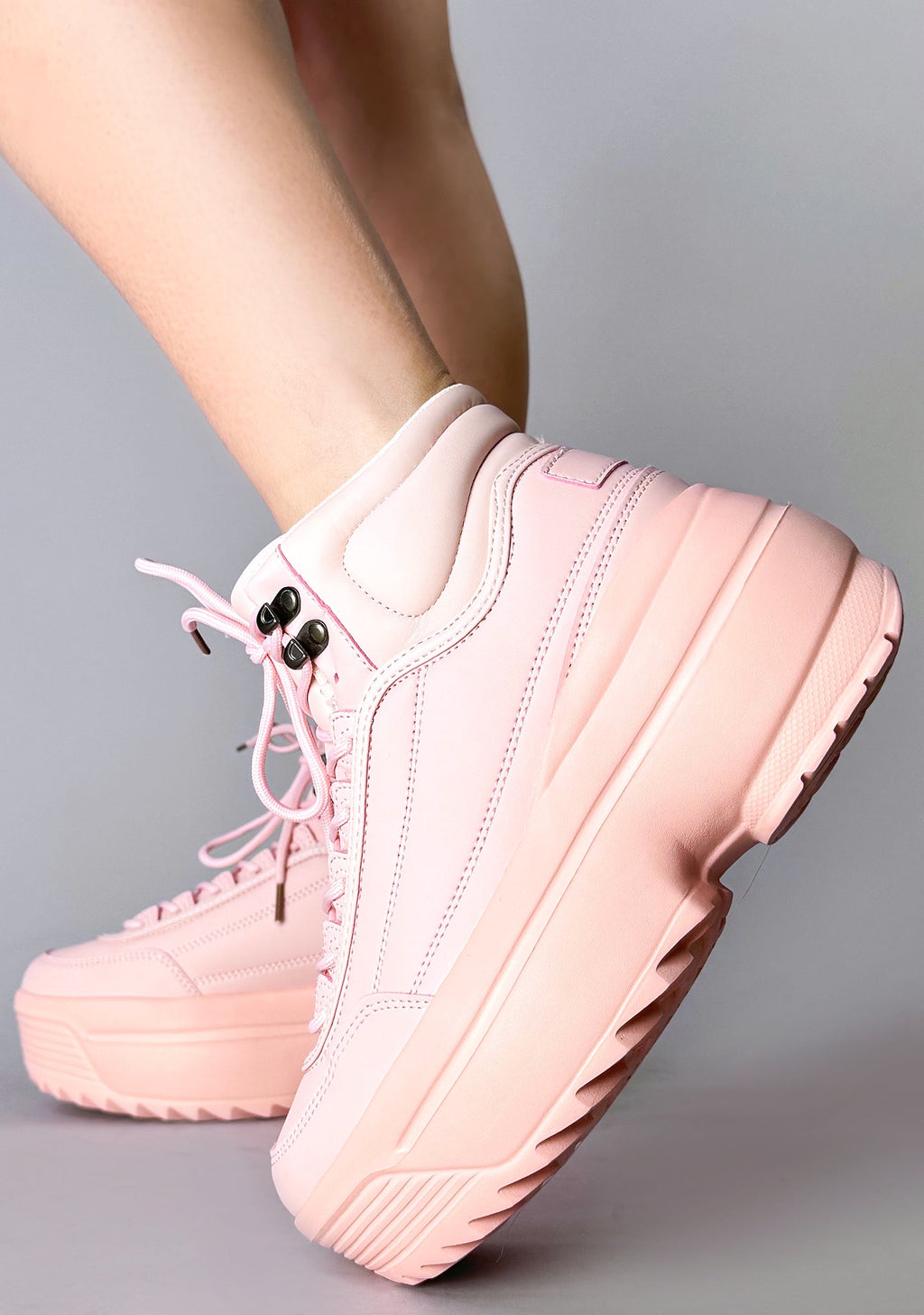  MACY 01 Blush Dunes Pink Platform Sneakers