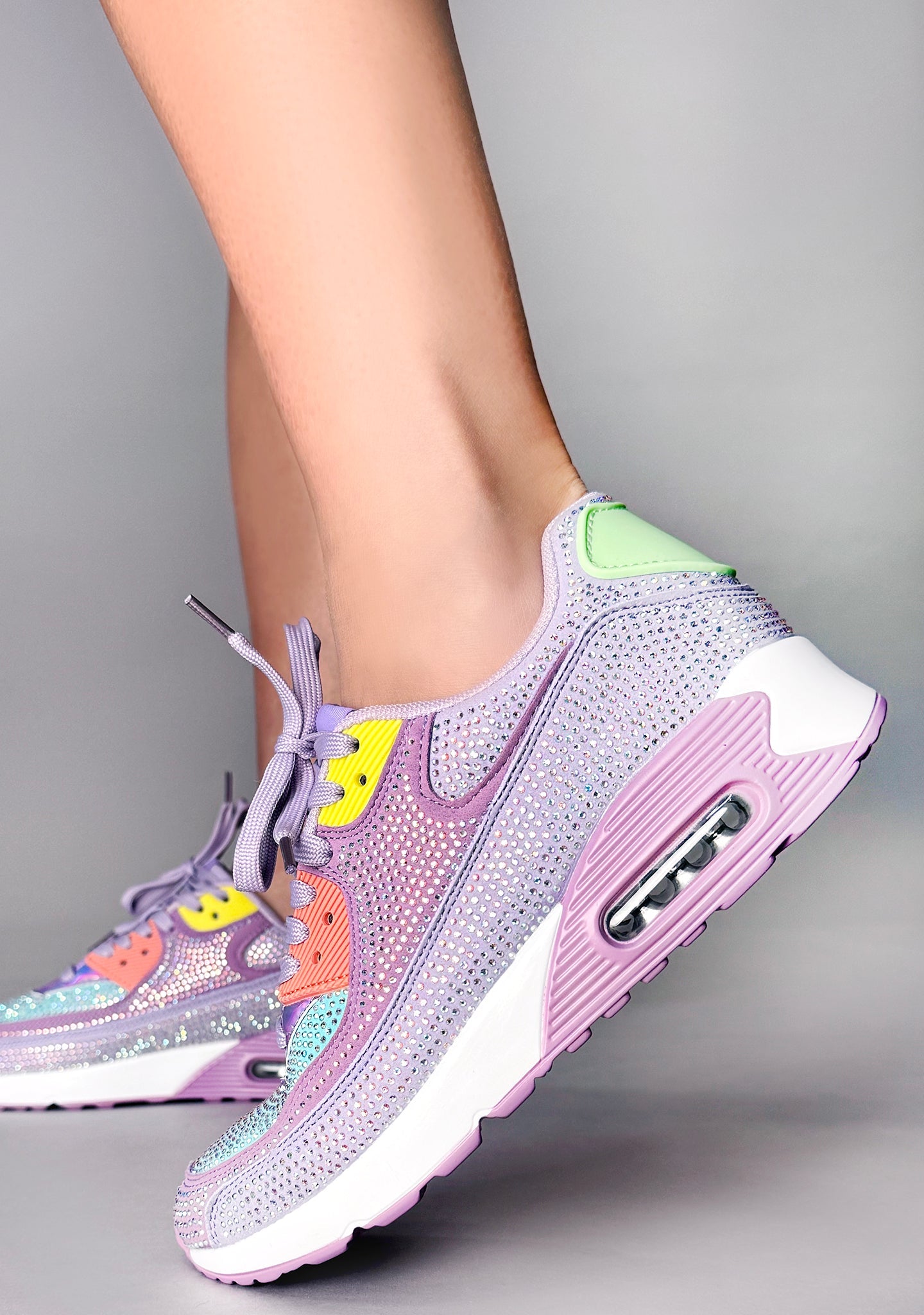  QUEEN Sugar Rush Rhinestone Purple Sneakers