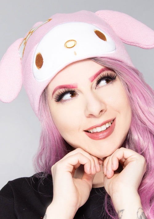 Bioworld Sanrio My Melody 3D Plush Cosplay Beanie
