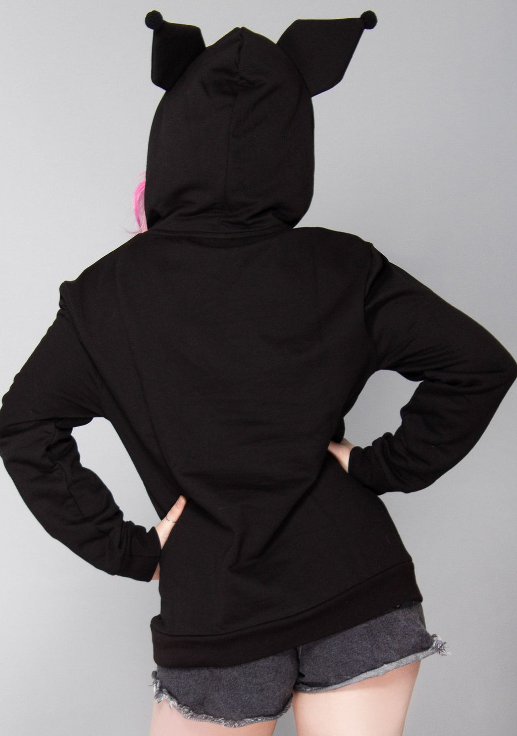 Bioworld Sanrio Kuromi 3D Plush Ears Hoodie