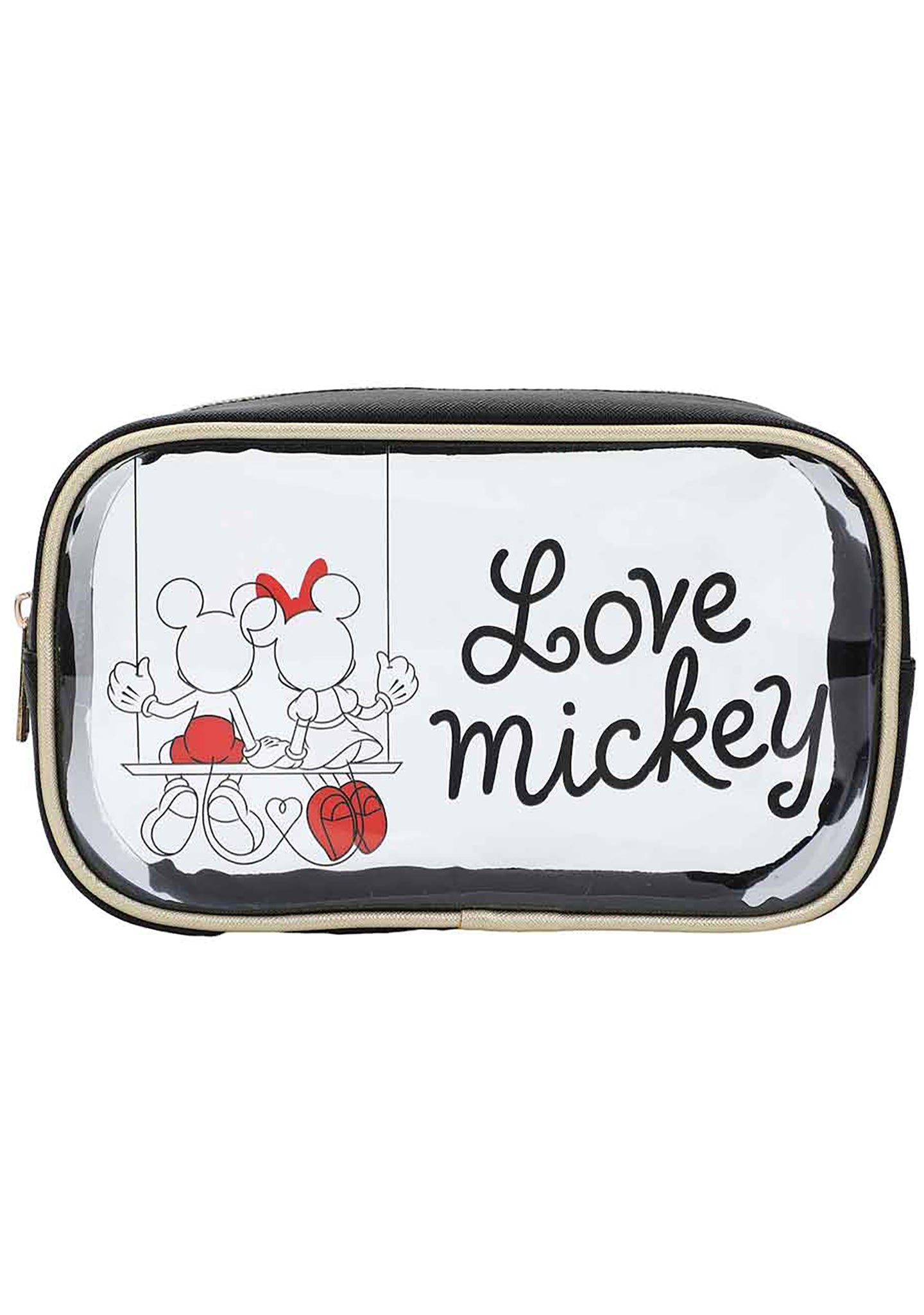 Bioworld Disney Mickey & Minnie Love Travel 3PC Cosmetic Bags