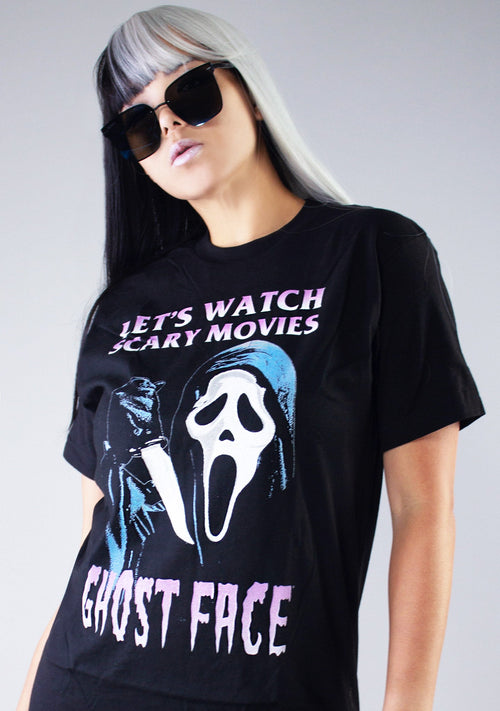 Bioworld Ghostface Let's Watch Scary Movies Unisex Tee