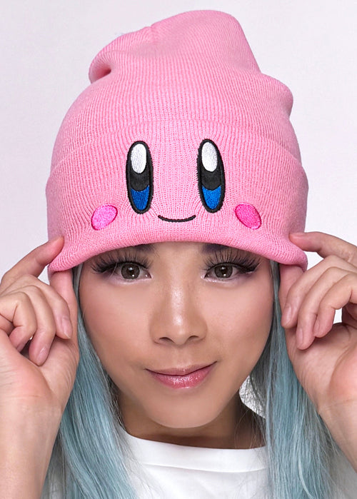 Bioworld Nintendo Kirby Big Face Embroidered Beanie